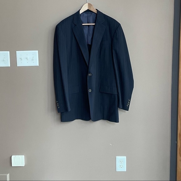 Brooks Brothers‎ Madison Brooks Cool 2 Button Blazer in Navy Size 42L/W36 - Picture 2 of 8